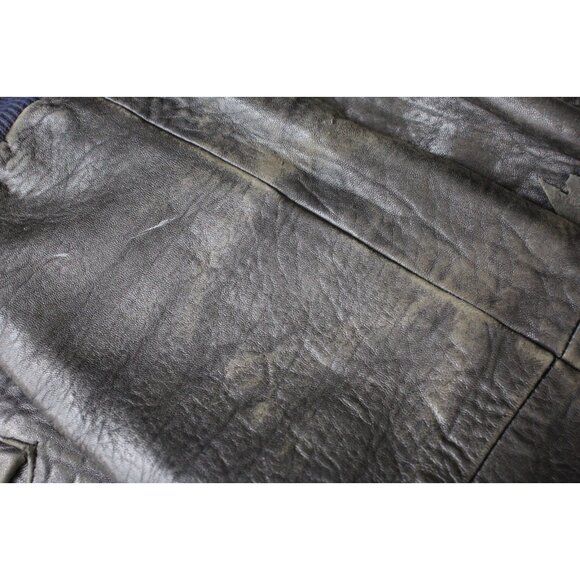 Vintage All Star Miami Cafe Mens Medium Leather Jacket C1146 - Picture 7 of 7